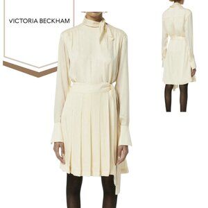 Victoria Beckham Pleated Wrap-effect Mini Dress. Size XS.